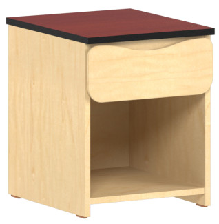 Aero Pedestal\/Nightstand w\/Top Drawer & Storage Shelf